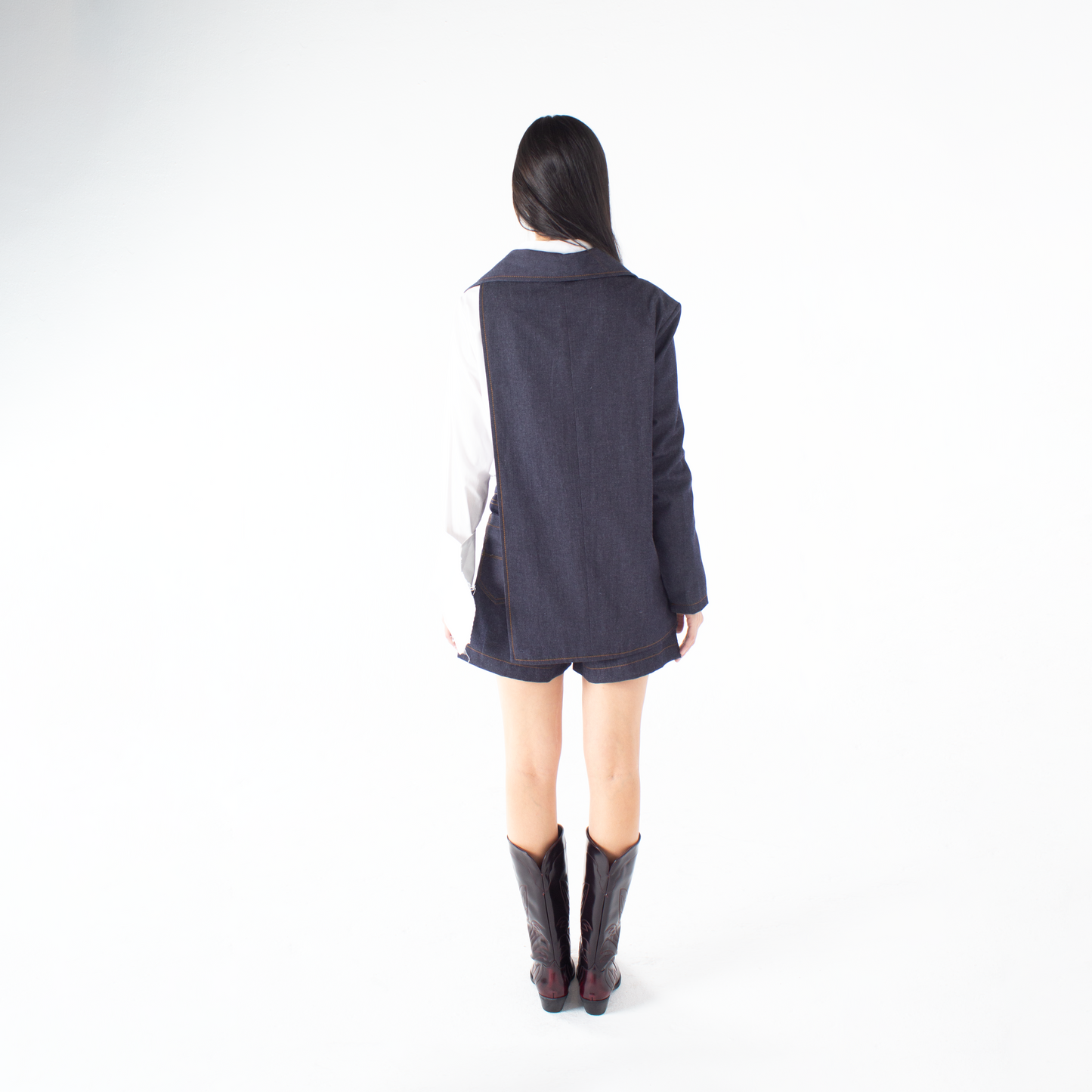 Denim Asymmetrical Jacket