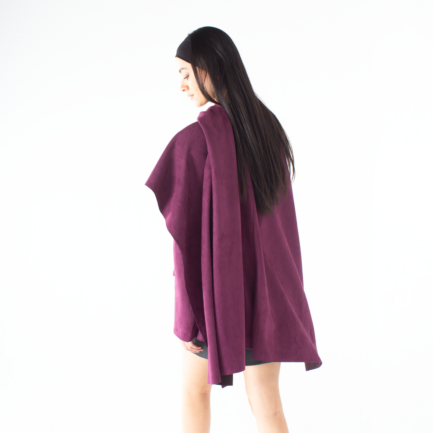 Suede Scarfed Jacket