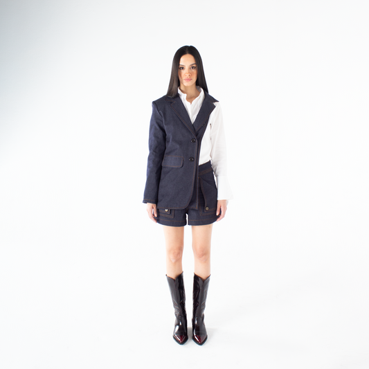 Denim Asymmetrical Jacket