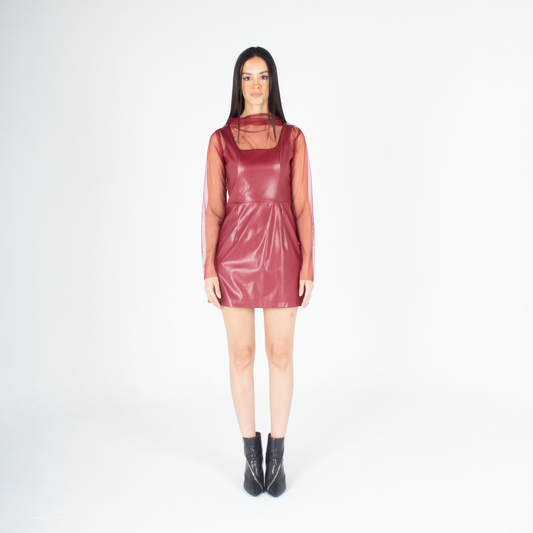 Leather Chic Noire Dress