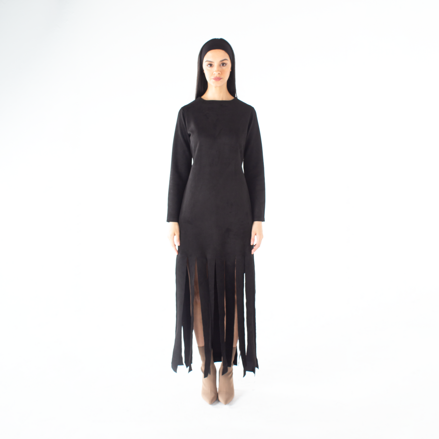 Suede Dress with Sharasheeb