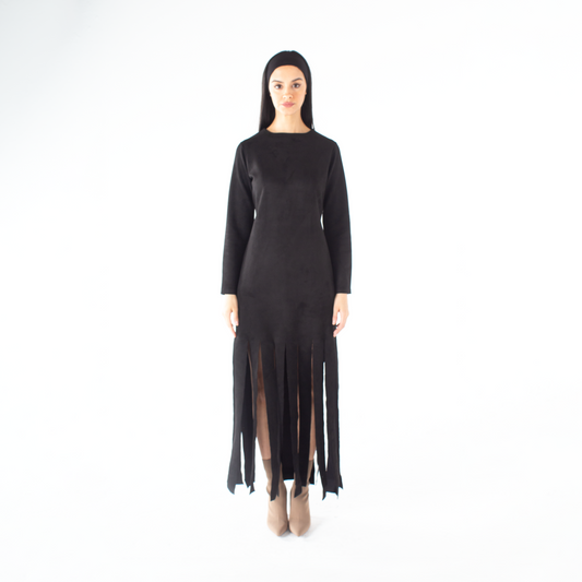 Suede Dress with Sharasheeb