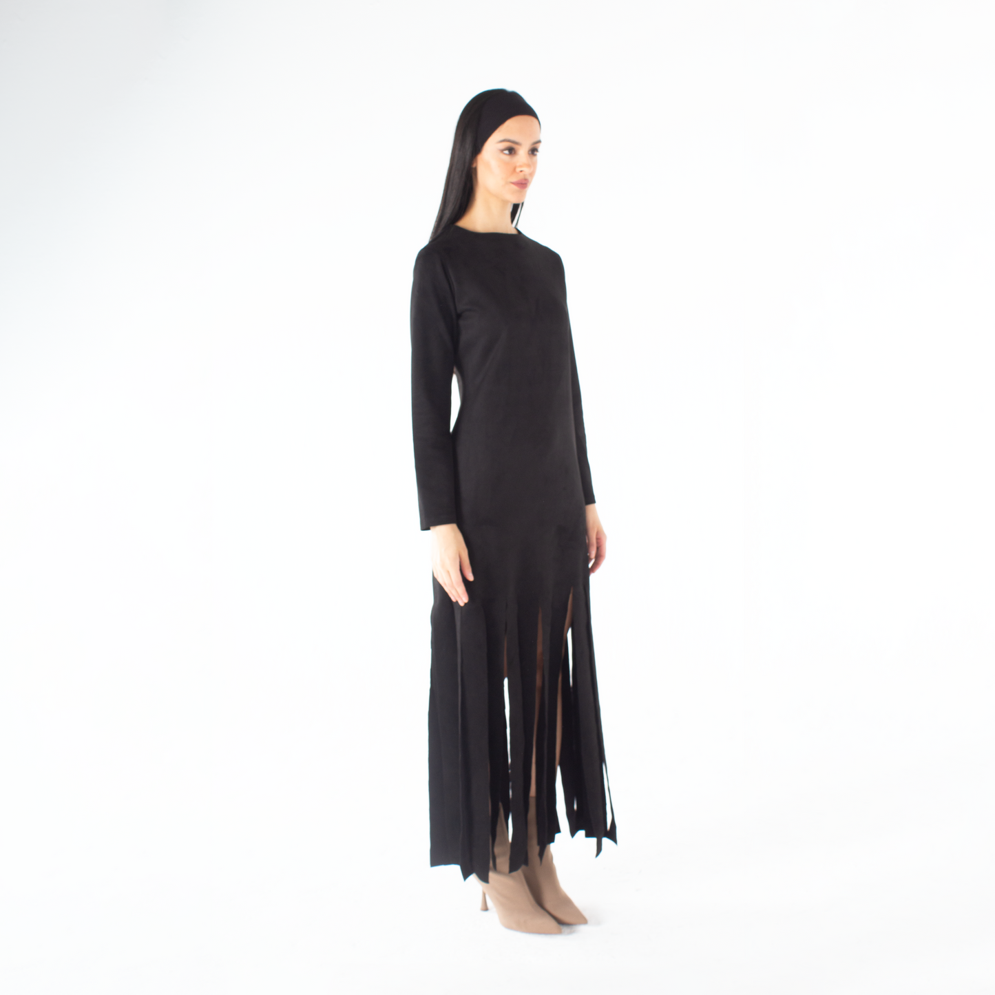 Suede Dress with Sharasheeb
