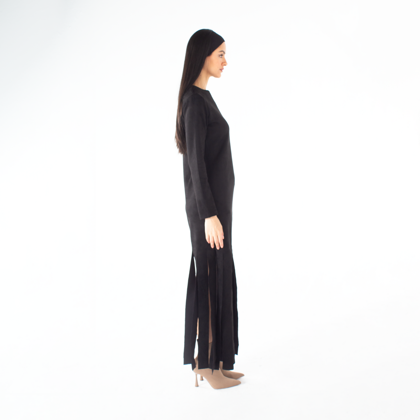 Suede Dress with Sharasheeb