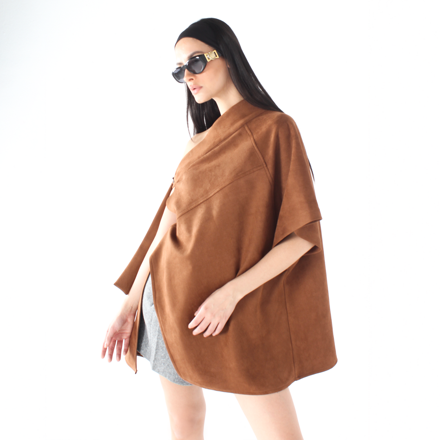 Chic Suede Poncho