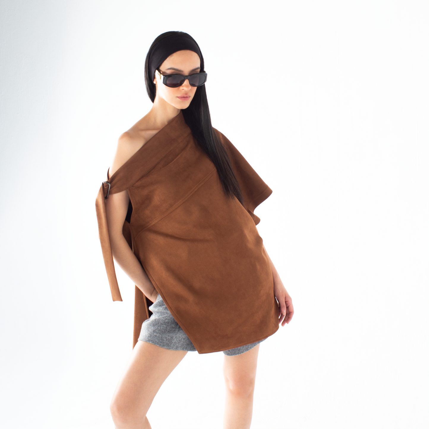 Chic Suede Poncho