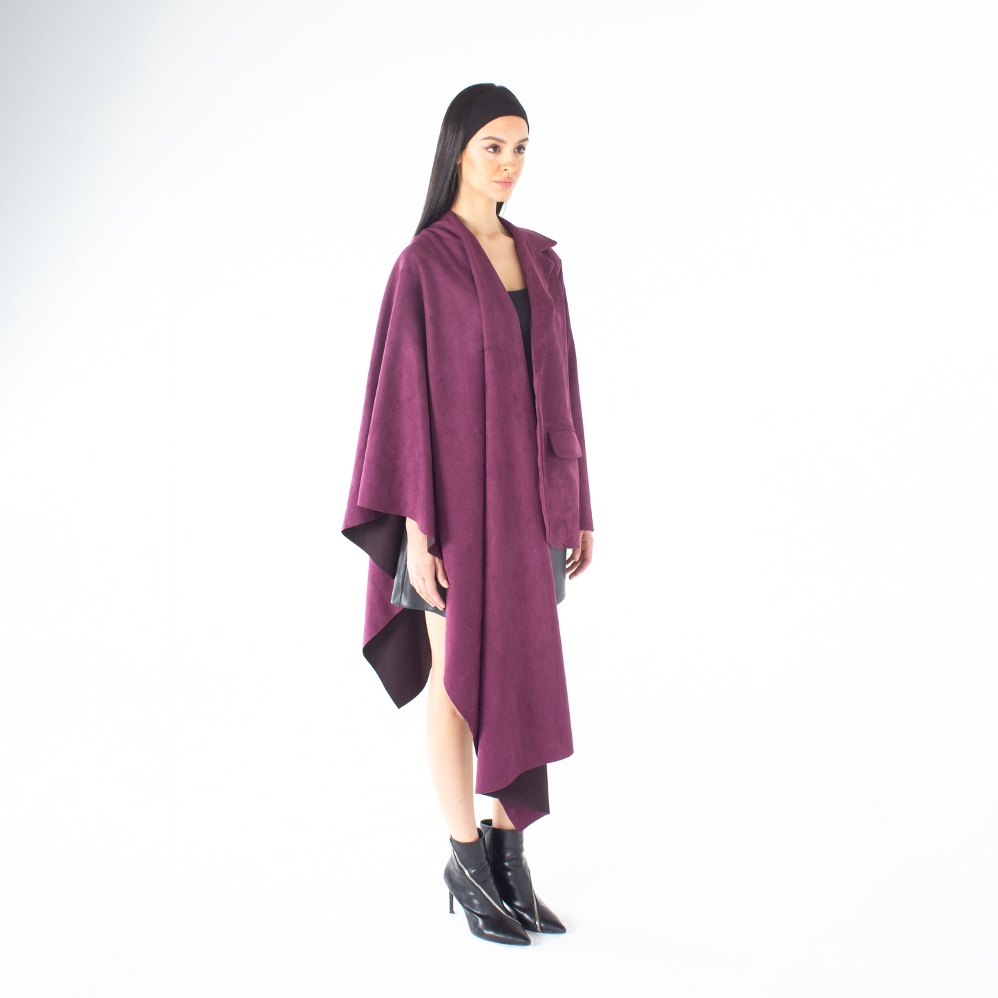 Suede Scarfed Jacket