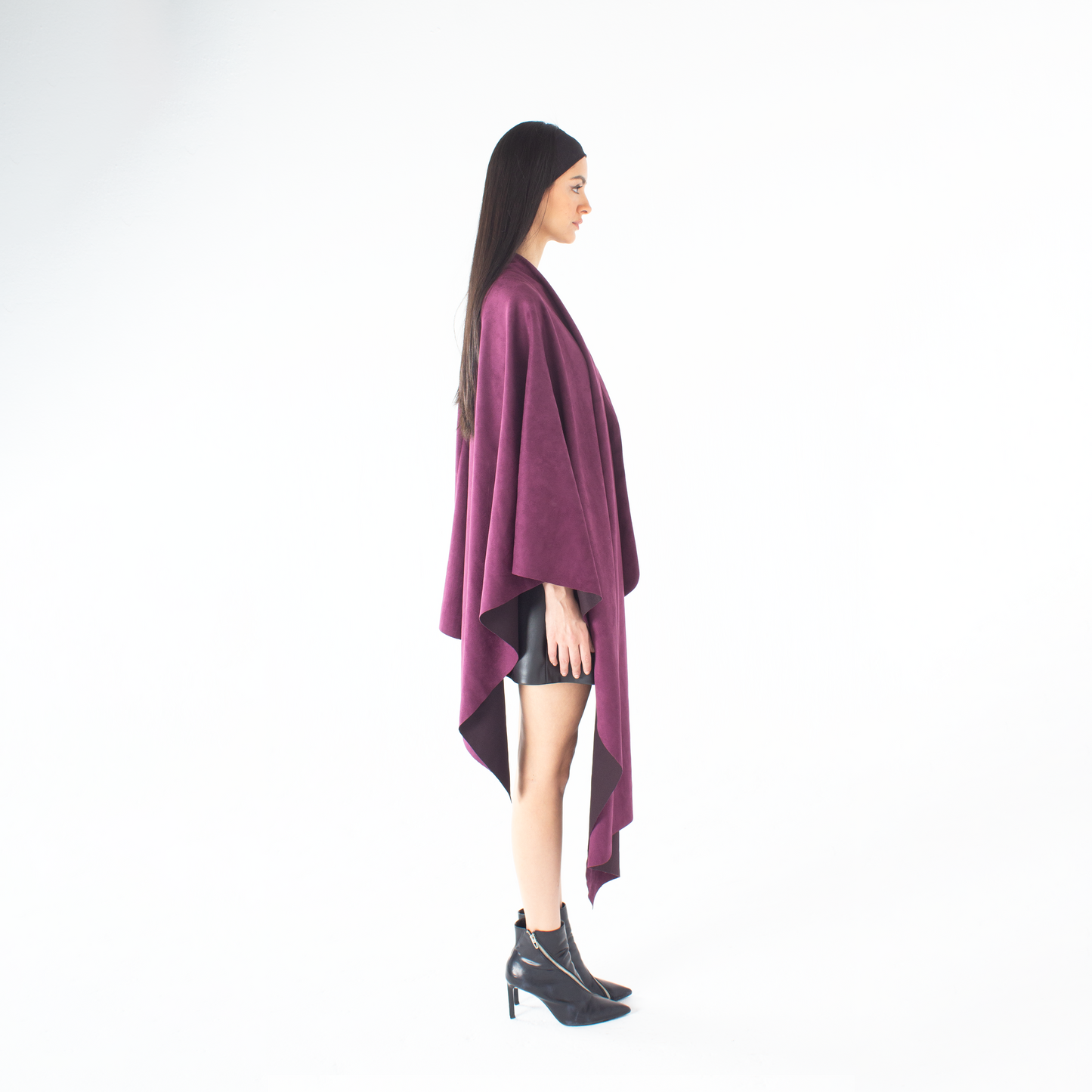 Suede Scarfed Jacket