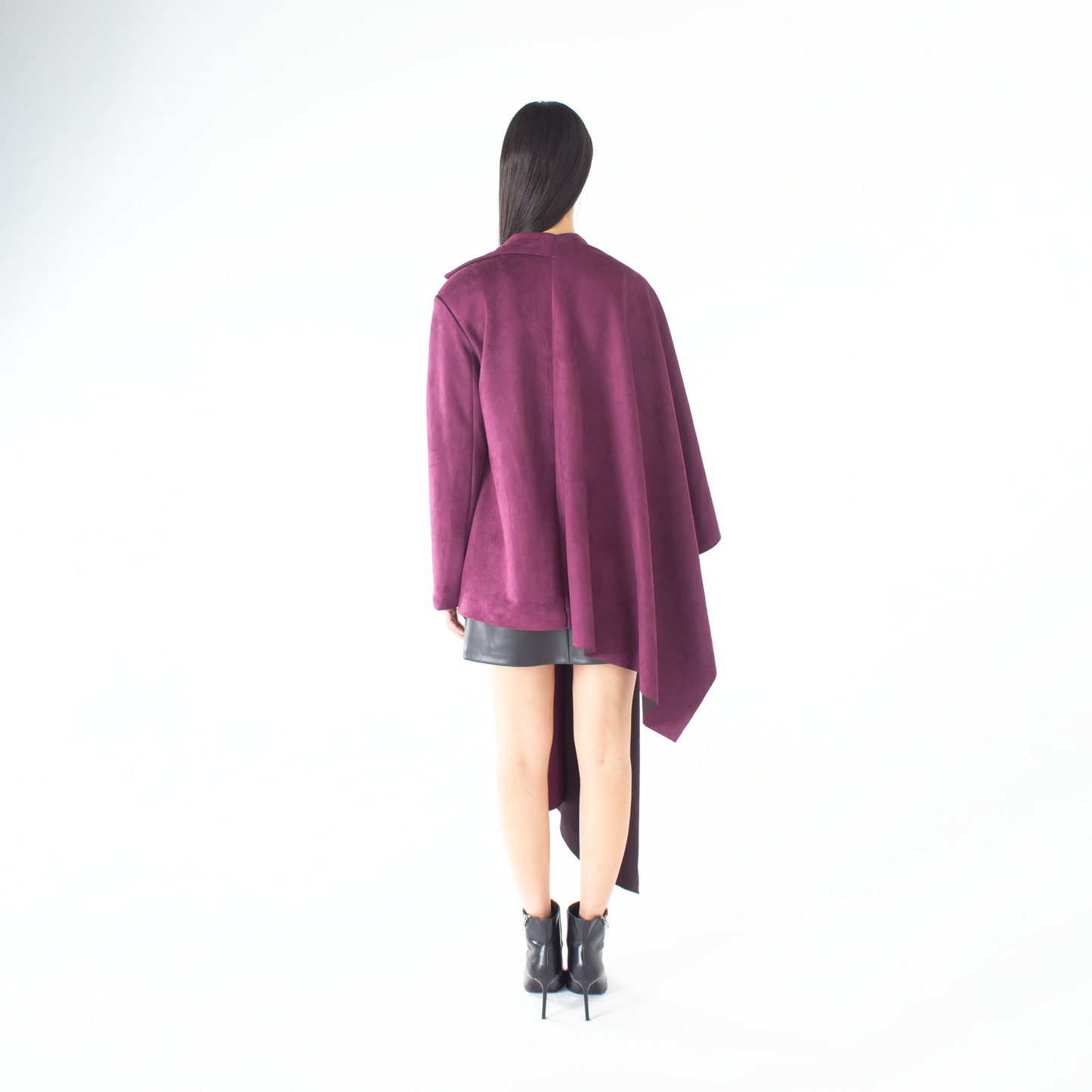 Suede Scarfed Jacket