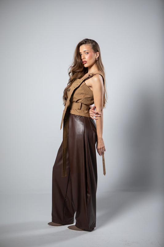 Leather Balloon Pants