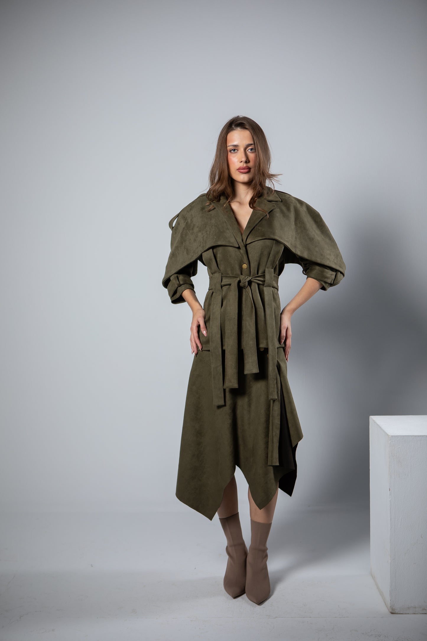 Suede Jacket & Skirt