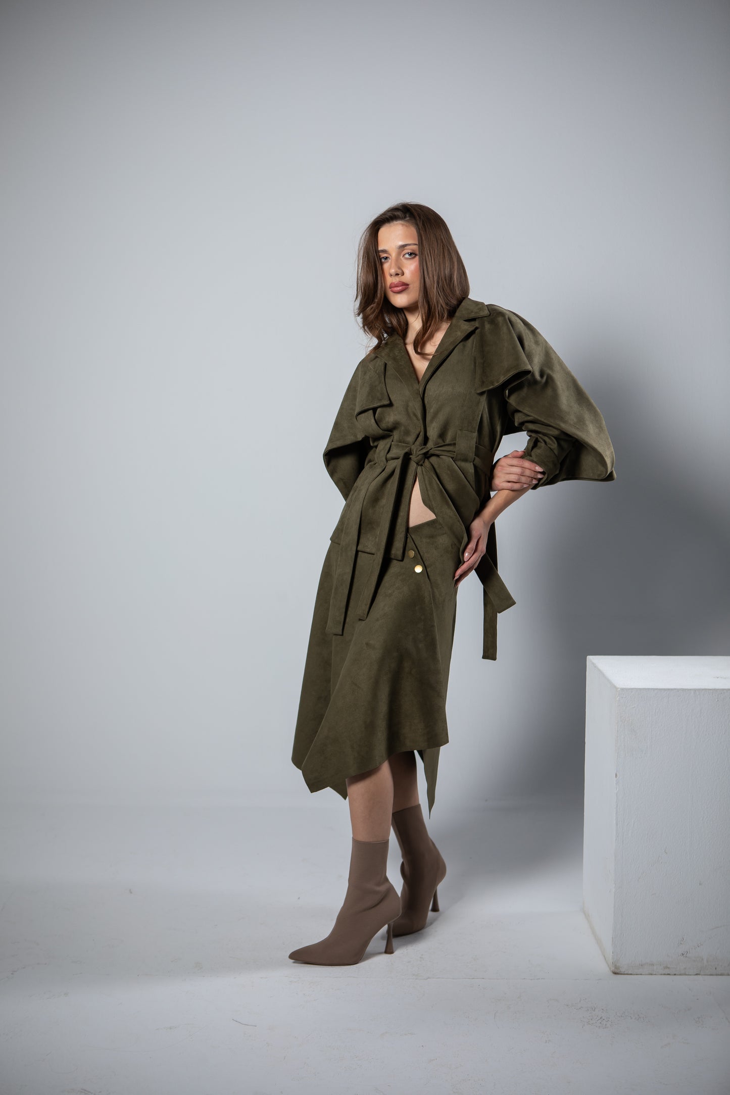 Suede Jacket & Skirt