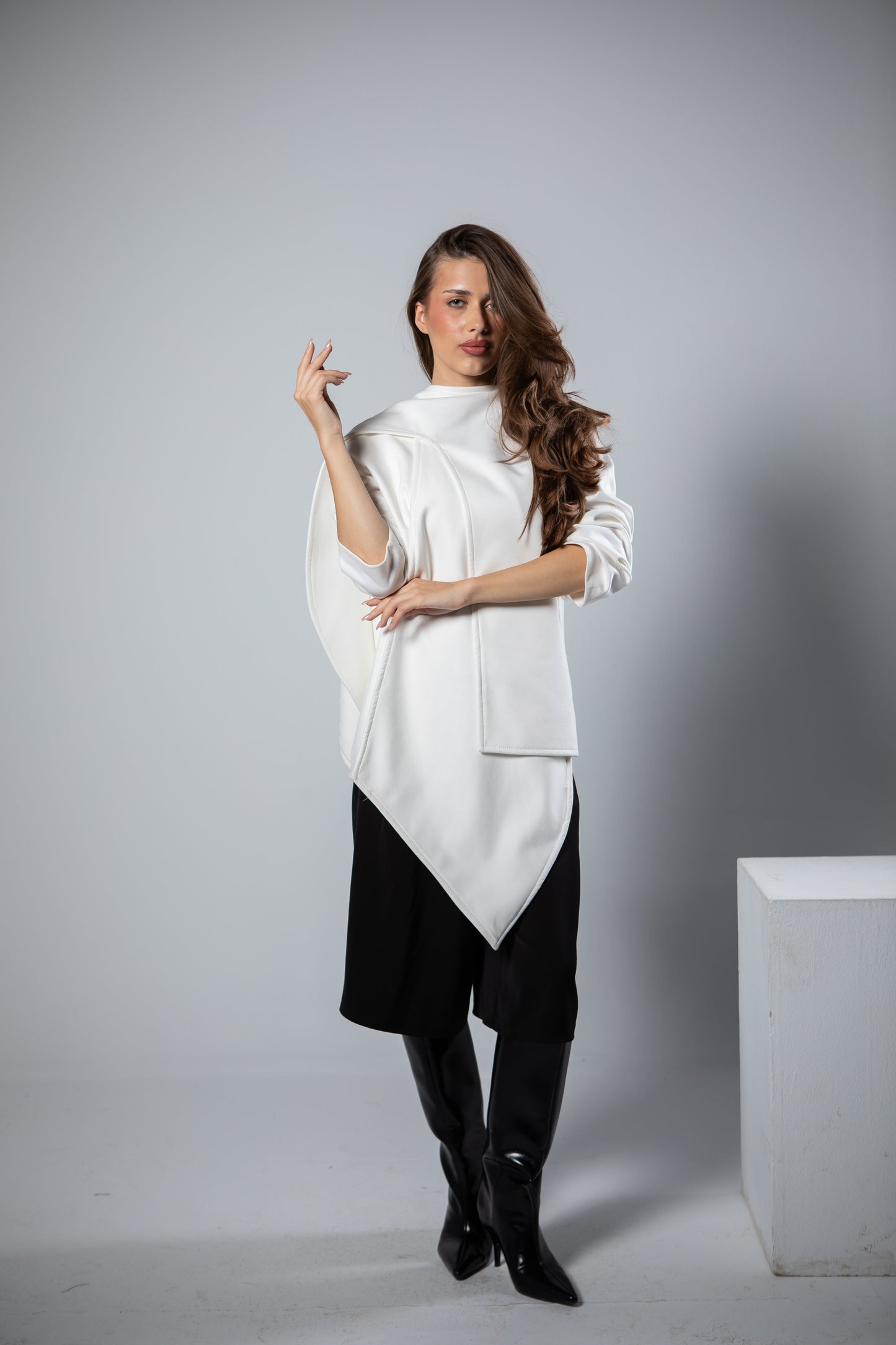 Suede Scarfed Jacket