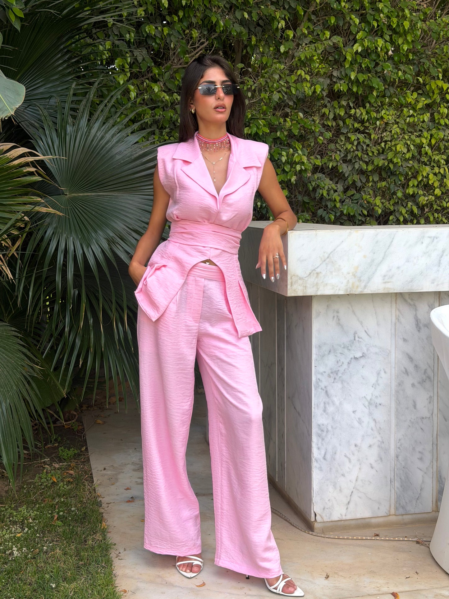 Linen Set with Choker