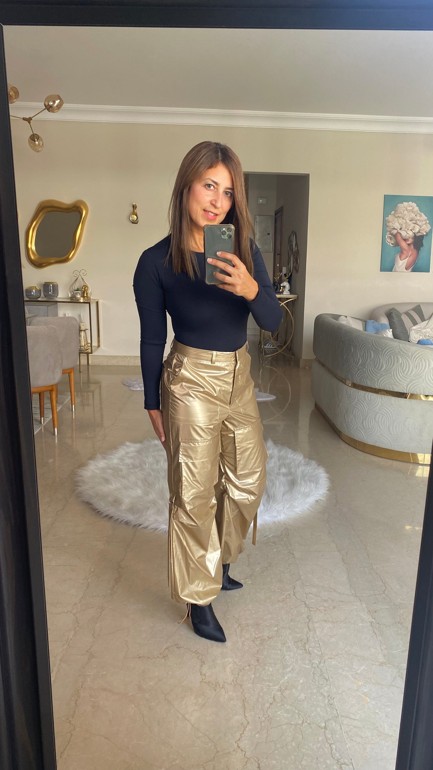 Golden Cargo Pants